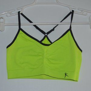 NEON YELLOW SPORTS BRA